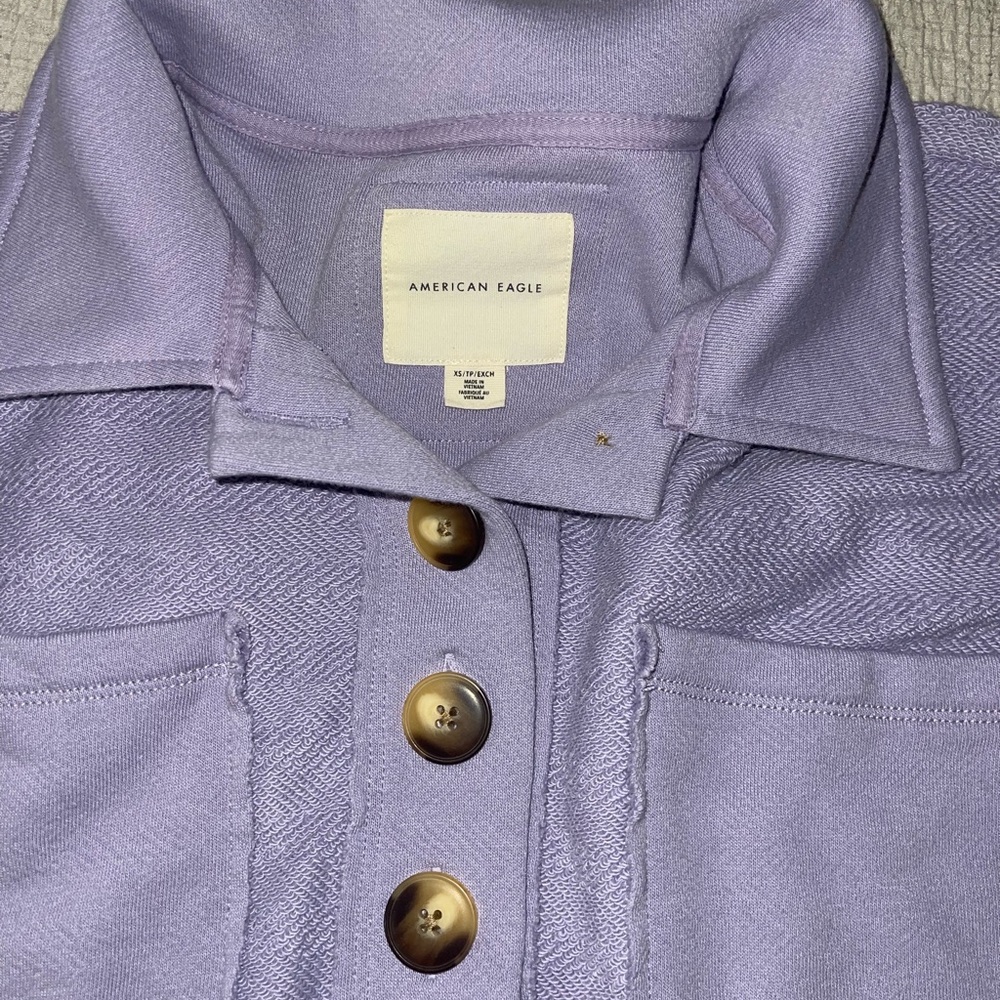 American Eagle Outfitters Lavender Button Down Shirt
